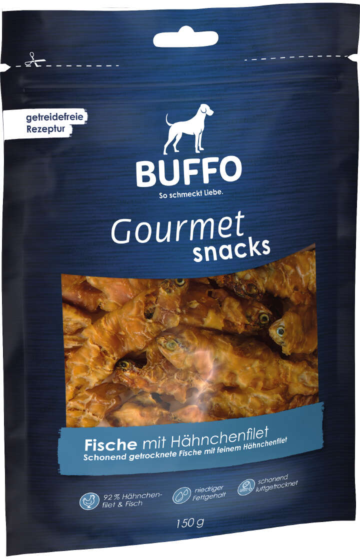 BUFFO Gourmet-Snacks Kleine Fische mit Hähnchenfilet